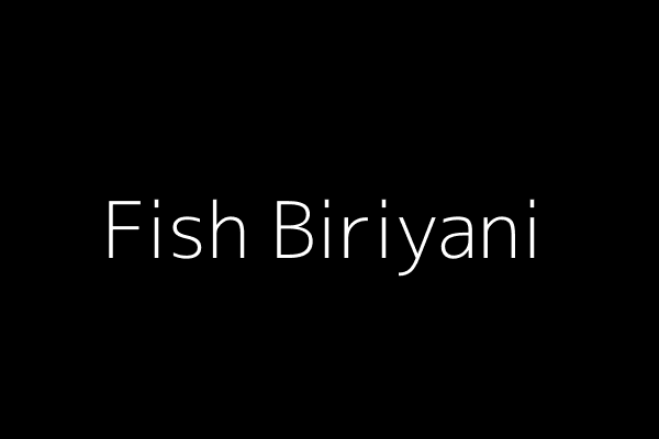 Fish Biriyani