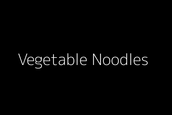 Vegetable Noodles