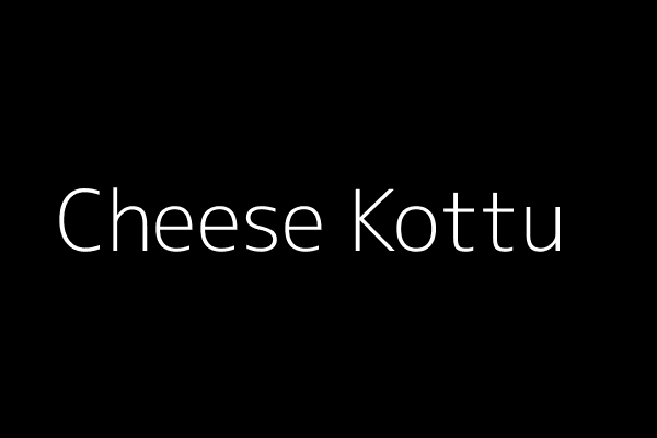 Cheese Kottu