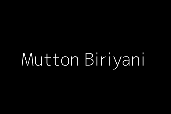 Mutton Biriyani